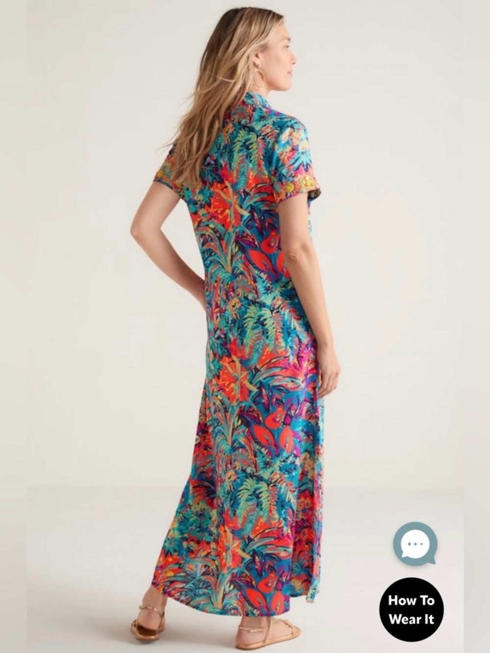 Soft Surroundings Florence Dress - Maxi, Tropicana Multi, Resortwear, Beaded - Picture 2 of 10